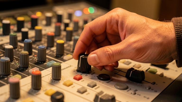 Hardware Kompressor am Mixing Desk